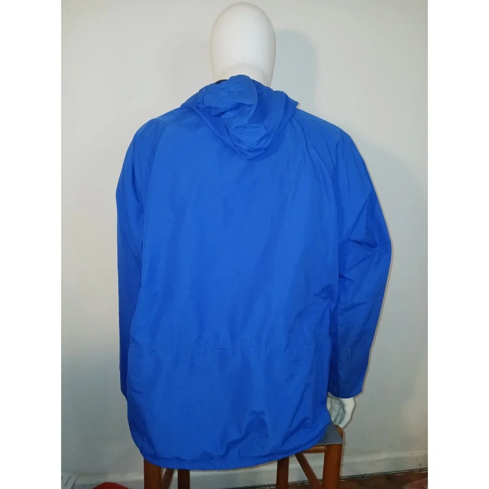 Vintage 80s L.L. Bean Anorak Size XL Blue 1/4 Zip Up Hooded USA
